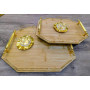 ensemble plateau en bois 2pcs