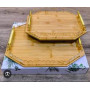 ensemble plateau en bois 2pcs