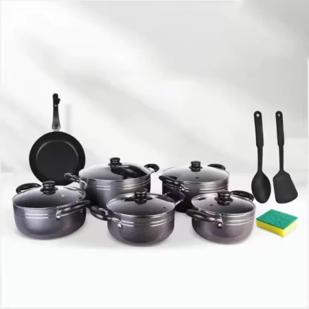 Ensemble Marmites en Aluminium  6 PCS